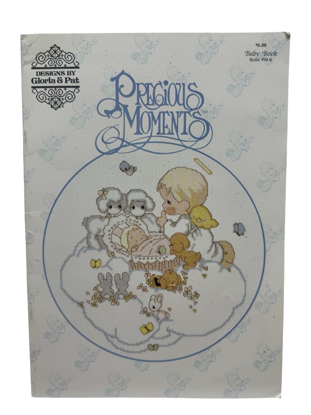 Vintage Precious Moments Baby Cross Stitch Design Book #PM-8 Angel 1985 Newborn